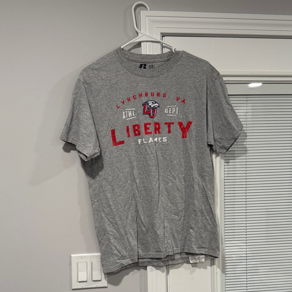 Russell Athletic Gray Liberty Flames Tee